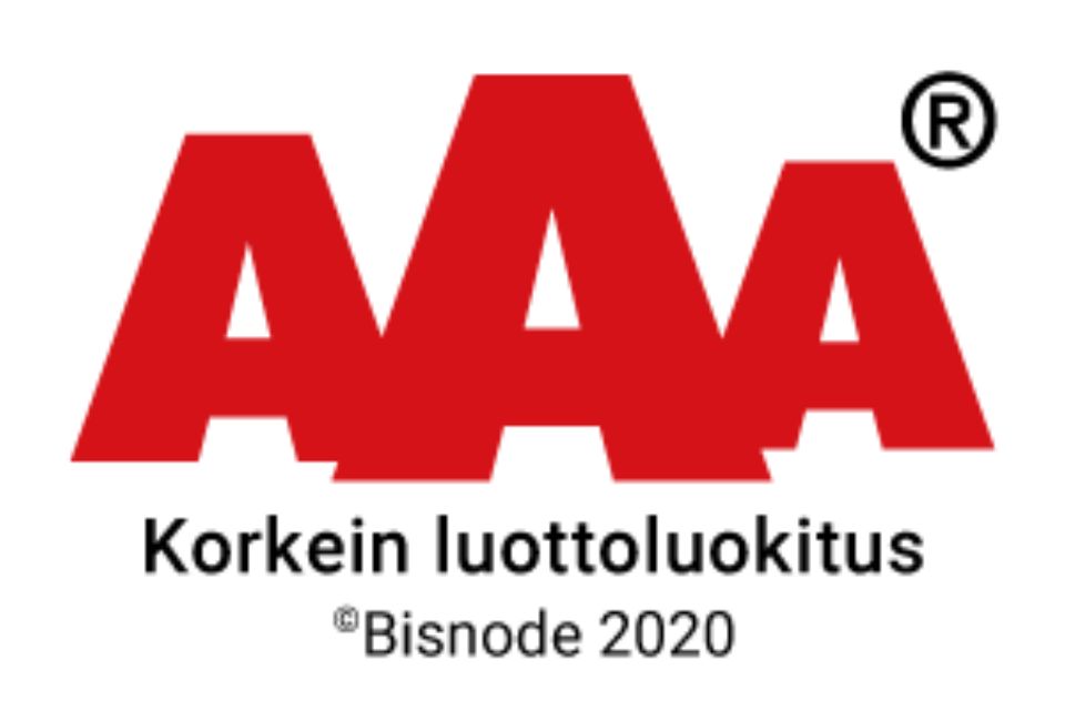 Logo AAA, Korkein luottoluokitus, Bisnode 2020